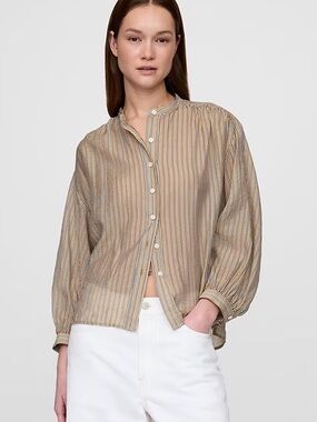 Gap Sheer Button-Front Shirt